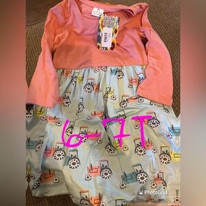 NEW!!! Farmer girl tractor dress
